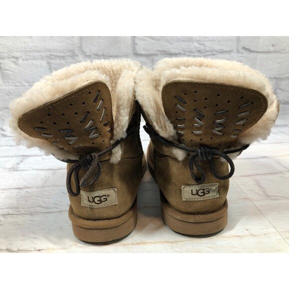 UGG ADORIA TEHUANO Chestnut Pull-on Boots Big Girls 6 /36 #1017785y - Picture 3 of 11